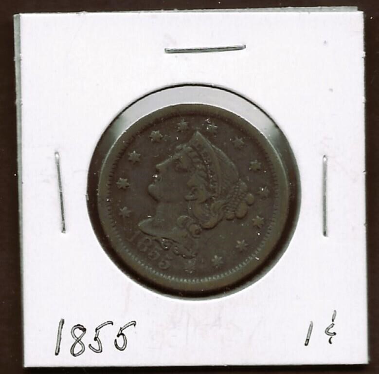 1855 Liberty Head Large Cent