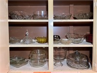 Contents of Cabinet (Mixed Clear Glassware)