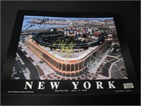 METS WRIGHT PIAZZA STRAWBERRY SIGNED POSTER