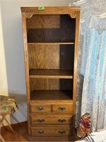 4 Shelves & 3 Drawers bookcase 30”X17”X80