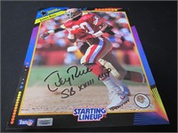 JERRY RICE SIGNED STARTING LINEUP POSTER COA