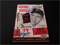 TOM MORGAN SIGNED BASEBALL DIGEST 1954 COA