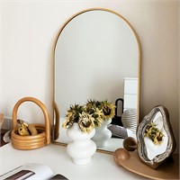 $56  HARRITPURE 26x38 Gold Arch Bathroom Mirror