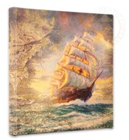 Courageous Voyage Map Wrapped Canvas by Kinkade