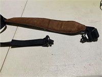 Leather and camo gun sling