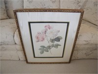FLORAL FRAMED & MATTED PICTURE 24" X 28"