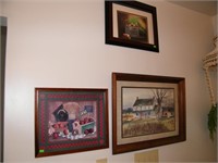 3 COUNTRY FRAMED PICTURES (INCL 1 ZERO PACK)