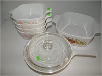 7 PCS. SMALL CORNING WARE (1 WITH LID)