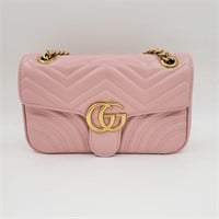 Gucci Pink Purse handbag Golden chain