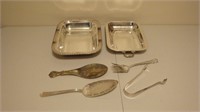 Old Silver Plated Serving Lot
