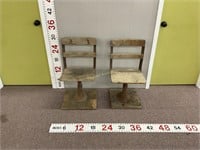 2 Vintage School Desk Chairs