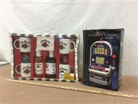 Jim Beam gourmet mug box.Casino slot machine toy.
