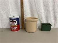 Quaker Oats Jar, McCoy Style Vase, Crock