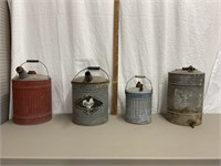 Vintage Gas, kerosene,  and water cans.