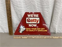 Vintage Getty Gas Sign Double Sided