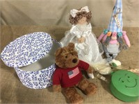 Storage box dolls & teddy bear