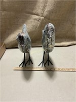 Two tin birds