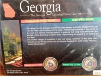 Georgia Colorized State Quarter, Both Mints
