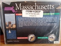 Massachusetts Colorized State Quarter, Both Mints
