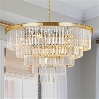 Gold 5-Tier Chandelier Dia31.5' (16 Lights)