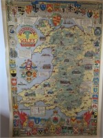 WALES HISTORIC MAP POSTER