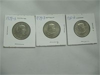 1979 (2) & 1980 SUSAN B ANTHONY $1 COINS