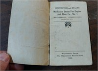 1906 WAYNESBORO PA FIRE DEPT CONSTITUTION &