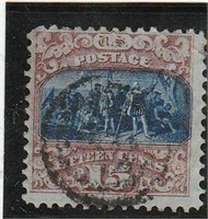 Scott #119 1869 Series G grill Postage Stamp