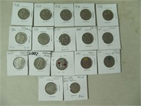 17 SPECIAL CANADIAN 25 CENT PIECES
