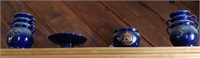 (4) Blue Painted Japanese Items