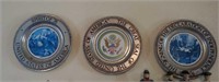 (3) American Commemorative Plates