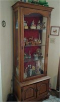 Wood Glass Display Hutch Contents NOT Included
