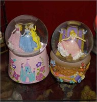 (2) Disney Princess Musical Snowglobes