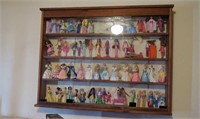 Wall Shelf with Small Barbies, Figures
