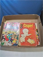 Flat with many vintage comic books