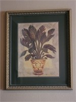 Print of Oil by Shari White Matted in Carved Gold