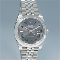 Rolex DateJust  Wimbledon Roman Dial Watch 41  MM