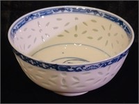 Vintage Porcelain Hand Painted Chinese Rice Bowl