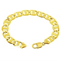 10 Kt Yellow Gold Fancy Link Chain Bracelet