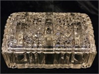 Cut Glass Treasure Chest Jewelry Box