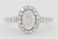 1.50 Ct Diamond Oval Cut Engagement Ring 14 Kt