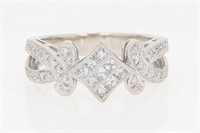 .50 Ct Princess Diamond Cluster Ring 14 Kt
