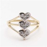 10 Kt Two Tone Contemporary Design Ring
