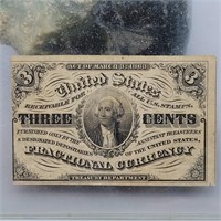 U.S. 3 CENT FRACTIONAL CURRENCY NOTE