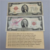 1928 & 1953 $2 BILLS CURRENCY