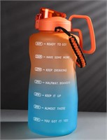 ($39) 1pc Slogan Graphic Water Bottle With Straw