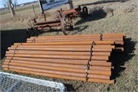 (20) 8 ft steel pipe posts