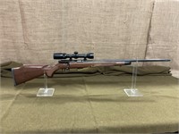 Savage rifle with scope