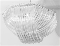 Venini Triedri Glass Basket Weave Chandelier