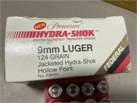 9mm Federal Hydra Shok HP bullets